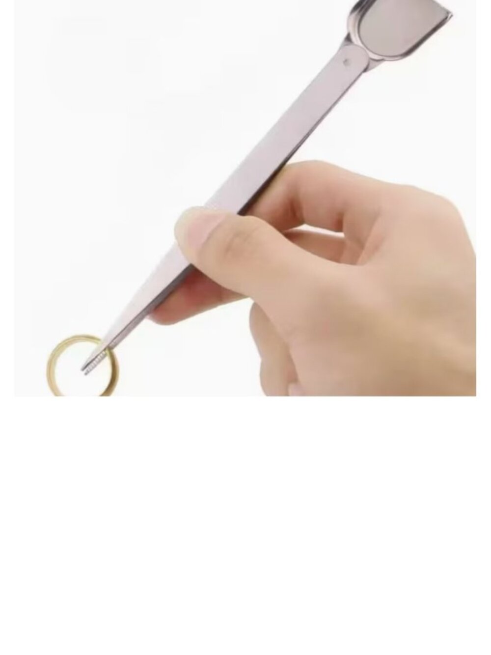 Stainless Steel Precision Tweezers and Bead Scoop.